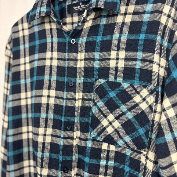 Tailor Vintage Plaid Flannel Button-Up Shirt - Picture 2 of 6